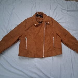 Womens Brown Suede Jacket